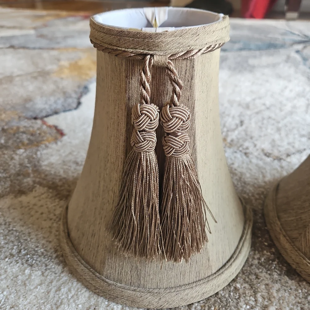 Cast Iron Double Shade Leaf Lamp Tassle Shades Working Art Deco Antique